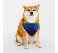 Dog Bandana Rainbow Dog Scarf Adjustable Pet Bandanas for Dogs Christmas Pets Scarf Triangle Bibs Kerchief Soft Breathable Puppy Bandana for Small Medium Large Cats Pet
