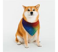 Dog Bandana Rainbow Palette Dog Scarf Adjustable Pet Bandanas for Dogs Christmas Pets Scarf Triangle Bibs Kerchief Soft Breathable Puppy Bandana for Small Medium Large Cats Pet