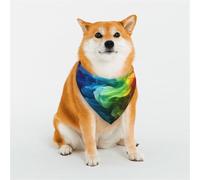 Dog Bandana Rainbow Smoke Dog Scarf Adjustable Pet Bandanas for Dogs Christmas Pets Scarf Triangle Bibs Kerchief Soft Breathable Puppy Bandana for Small Medium Large Cats Pet