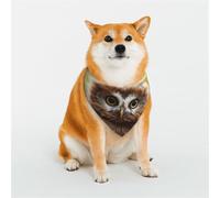 Dog Bandana Real Cute Owls Dog Scarf Adjustable Pet Bandanas for Dogs Christmas Pets Scarf Triangle Bibs Kerchief Soft Breathable Puppy Bandana for Small Medium Large Cats Pet