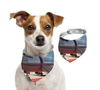 Dog Bandana Red Carpet Airplane Pet Scarf Adjustable Pets Bandanas Washable Double-Sided Pets Neckerchief Cotton Triangle Bib Dogs Scarfs Cats Scarves for Puppy Costume Accessories Small