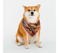 Dog Bandana Red Dragonfly Dog Scarf Adjustable Pet Bandanas for Dogs Christmas Pets Scarf Triangle Bibs Kerchief Soft Breathable Puppy Bandana for Small Medium Large Cats Pet