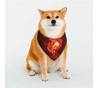 Dog Bandana Red Flame Dog Scarf Adjustable Pet Bandanas for Dogs Christmas Pets Scarf Triangle Bibs Kerchief Soft Breathable Puppy Bandana for Small Medium Large Cats Pet