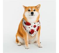 Dog Bandana Red Ladybug Dog Scarf Adjustable Pet Bandanas for Dogs Christmas Pets Scarf Triangle Bibs Kerchief Soft Breathable Puppy Bandana for Small Medium Large Cats Pet
