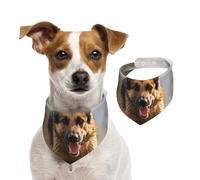 Dog Bandana Running German Shepherd Dog Pet Scarf Adjustable Pets Bandanas Washable Double-Sided Pets Neckerchief Cotton Triangle Bib Dogs Scarfs Cats Scarves for Puppy Costume Accessories Large