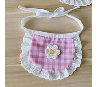 Dog Bandana Scottish Plaid, Face Pet Bandana Scarf Bibs, Small Dogs Bichon Teddy Pomeranian Cotton Fashionable Accessory (Roseate)