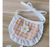 Dog Bandana Scottish Plaid, Face Pet Bandana Scarf Bibs, Small Dogs Bichon Teddy Pomeranian Cotton Fashionable Accessory (Orange)
