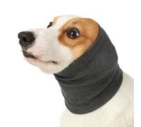 Dog Bandana-Snood for Dog Ear and Neck Warmer Pet Protectors for Anti-anxiety Reducing Noise-Gray-Large