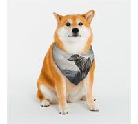 Dog Bandana Snow Mountain Lone Wolf Dog Scarf Adjustable Pet Bandanas for Dogs Christmas Pets Scarf Triangle Bibs Kerchief Soft Breathable Puppy Bandana for Small Medium Large Cats Pet