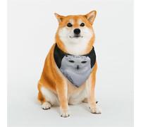 Dog Bandana Snow Owl Dog Scarf Adjustable Pet Bandanas for Dogs Christmas Pets Scarf Triangle Bibs Kerchief Soft Breathable Puppy Bandana for Small Medium Large Cats Pet