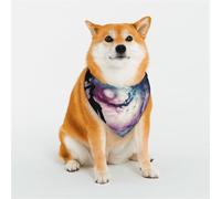 Dog Bandana Space Galaxy with Telescope Dog Scarf Adjustable Pet Bandanas for Dogs Christmas Pets Scarf Triangle Bibs Kerchief Soft Breathable Puppy Bandana for Small Medium Large Cats Pet