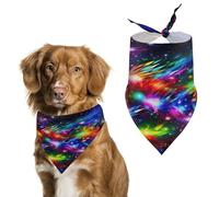 Dog Bandana Spring Pet Scarf Adjustable Triangle Bright Beautiful Colorful Art Printing Dog Bib Washable Polyester Puppy Bandana for Small Medium Large Dogs Cat Birthday Party Supplies