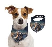 Dog Bandana Starry Night The Mountains Pet Scarf Adjustable Pets Bandanas Washable Double-Sided Pets Neckerchief Cotton Triangle Bib Dog Scarfs Cats Scarves for Puppy Costume Accessories Large
