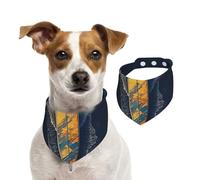 Dog Bandana Surfboard Pet Scarf Adjustable Pets Bandanas Washable Double-Sided Pets Neckerchief Cotton Triangle Bib Dog Scarfs Cats Scarves for Puppy Costume Accessories Large