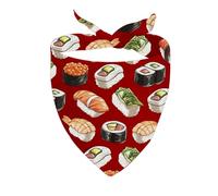 Dog Bandana Sushi Triangle Bibs Scarf Personalised Pet Triangle Scarf Adjustable Pet Neckerchief For Celebration Festival Party