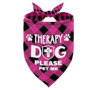 Dog Bandana, Therapy Dog Please Pet Me with, Dogs Scarf Classical Printing, Dogs Scarf Accessories, Doggy Kerchief Pet Kerchief, Christmas Birthday Thanksgiving Doggy Gift A02