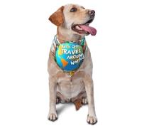 Dog Bandana Triangle Scarf Pet Bibs for Daily Wear and Birthday Supplies to Cats and Dogs-Let's Go Travel Around The World