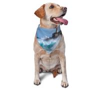 Dog Bandana Triangle Scarf Pet Bibs for Daily Wear and Birthday Supplies to Cats and Dogs-Lighthouse in Havana