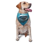 Dog Bandana Triangle Scarf Pet Bibs for Daily Wear and Birthday Supplies to Cats and Dogs-Realistic Ocean Shark