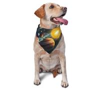 Dog Bandana Triangle Scarf Pet Bibs for Daily Wear and Birthday Supplies to Cats and Dogs-Space Planet