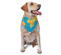 Dog Bandana Triangle Scarf Pet Bibs for Daily Wear and Birthday Supplies to Cats and Dogs-World Map with Landmarks