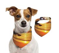 Dog Bandana Tropical Beach Coastal Sunset Pet Scarf Adjustable Pets Bandanas Washable Double-Sided Pets Neckerchief Cotton Triangle Bib Dog Scarfs Cats Scarves for Puppy Costume Accessories Small