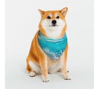 Dog Bandana Tropical Blue Sea Beach Dog Scarf Adjustable Pet Bandanas for Dogs Christmas Pets Scarf Triangle Bibs Kerchief Soft Breathable Puppy Bandana for Small Medium Large Cats Pet