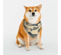 Dog Bandana Vintage Different Fish Dog Scarf Adjustable Pet Bandanas for Dogs Christmas Pets Scarf Triangle Bibs Kerchief Soft Breathable Puppy Bandana for Small Medium Large Cats Pet