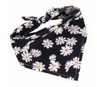 Dog Bandana Washable Cotton Triangle Dog Scarf Daisy Print Puppy Bandana for Dogs or Cats
