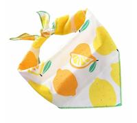 Dog Bandana Washable Cotton Triangle Dog Scarf Lemon Print Puppy Bandana for Dogs or Cats