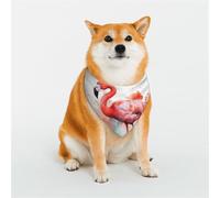Dog Bandana Watercolor Flamingo Dog Scarf Adjustable Pet Bandanas for Dogs Christmas Pets Scarf Triangle Bibs Kerchief Soft Breathable Puppy Bandana for Small Medium Large Cats Pet