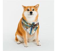 Dog Bandana Watercolour Dragonfly Dog Scarf Adjustable Pet Bandanas for Dogs Christmas Pets Scarf Triangle Bibs Kerchief Soft Breathable Puppy Bandana for Small Medium Large Cats Pet