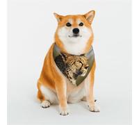 Dog Bandana Wild Animal Leopard Dog Scarf Adjustable Pet Bandanas for Dogs Christmas Pets Scarf Triangle Bibs Kerchief Soft Breathable Puppy Bandana for Small Medium Large Cats Pet