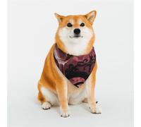 Dog Bandana Wine Glass Lace Mask Dog Scarf Adjustable Pet Bandanas for Dogs Christmas Pets Scarf Triangle Bibs Kerchief Soft Breathable Puppy Bandana for Small Medium Large Cats Pet