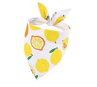 Dog Bandana With Fruit Pattern - Stylish Triangle Scarf Bib, Cartoon Print Pet Neckerchief | Compact Size Durable Design With Smooth Texture, Fun Outfit Accessory For Puppy Large Dog Outdoor Daily Use