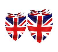 Dog Bandanas 2 Pack, Union Jack Britain British Jack Pet Scarf, Chiffon Bandanas Triangle Bibs Accessories for Small Medium Large Dogs Puppies Pets Color 10