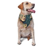 Dog Bandanas, 3D Goddess Portrait Full Print Pet Scarf, Adjustable Breathable Bandana for Small Medium Large Dogs, Independence Day Costume Accessory