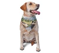 Dog Bandanas, 3D rendering of ducks in the lake Full Print Pet Scarf, Adjustable Breathable Bandana for Small Medium Large Dogs, Independence Day Costume Accessory
