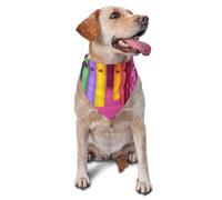 Dog Bandanas, 4D color rendering Full Print Pet Scarf, Adjustable Breathable Bandana for Small Medium Large Dogs, Independence Day Costume Accessory
