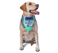 Dog Bandanas, 4d Mandel bulb Full Print Pet Scarf, Adjustable Breathable Bandana for Small Medium Large Dogs, Independence Day Costume Accessory