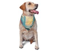Dog Bandanas, A lively little river Full Print Pet Scarf, Adjustable Breathable Bandana for Small Medium Large Dogs, Independence Day Costume Accessory