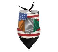Dog Bandanas America Cote D'Ivoire Ivorian Friendliness Flag Puppy Pet V-Neck Bibs Scarf Triangle Adjustable Kerchief Accessories for Small Medium Large Puppy Cat