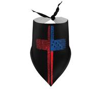 Dog Bandanas America Flag Cross Fingerprint Puppy Pet V-Neck Bibs Scarf Triangle Adjustable Kerchief Accessories for Small Medium Large Puppy Cat