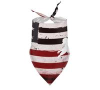 Dog Bandanas America Flag Running Man Patriotic Puppy Pet V-Neck Bibs Scarf Triangle Adjustable Kerchief Accessories for Small Medium Large Puppy Cat