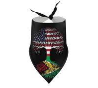 Dog Bandanas America Guyana Flag Tree Roots USA Puppy Pet V-Neck Bibs Scarf Triangle Adjustable Kerchief Accessories for Small Medium Large Puppy Cat