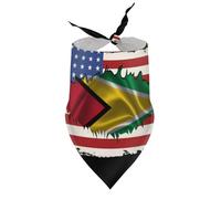 Dog Bandanas America Guyana Friendliness Flag Puppy Pet V-Neck Bibs Scarf Triangle Adjustable Kerchief Accessories for Small Medium Large Puppy Cat