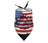 Dog Bandanas America Liberia Liberian Friendliness Flag Puppy Pet V-Neck Bibs Scarf Triangle Adjustable Kerchief Accessories for Small Medium Large Puppy Cat