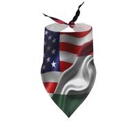 Dog Bandanas America Vs Hungary Hungarian Flag Combo Puppy Pet V-Neck Bibs Scarf Triangle Adjustable Kerchief Accessories for Small Medium Large Puppy Cat