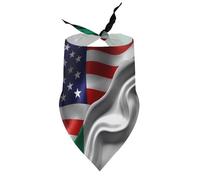 Dog Bandanas America Vs Nigeria Nigerian Flag Combo Puppy Pet V-Neck Bibs Scarf Triangle Adjustable Kerchief Accessories for Small Medium Large Puppy Cat