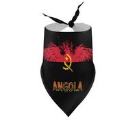 Dog Bandanas Angola Angolan Flag Eagle Puppy Pet V-Neck Bibs Scarf Triangle Adjustable Kerchief Accessories for Small Medium Large Puppy Cat